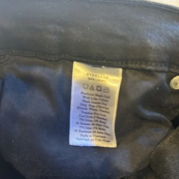 Everlane black wash skinny jeans with pockets in front and back & zipper 28 reg - Picture 6 of 9